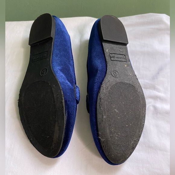 Madden Girl Blue Velvet Loafers - Picture 5 of 5